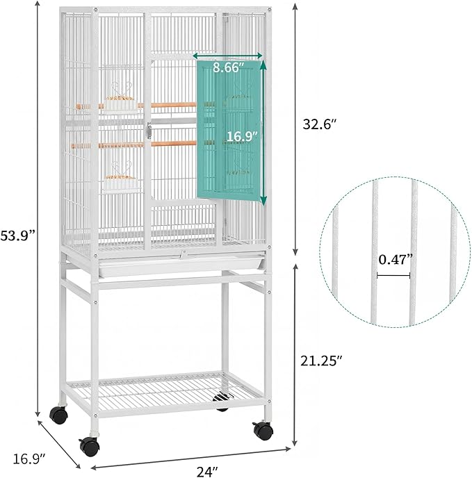 YITAHOME 53.9 inches Metal Bird Cage - Image 2