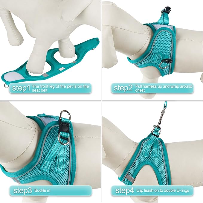 YIMEIS Dog Harness and Leash Set, No Pull Soft Mesh Pet Harness, Reflective - Image 3