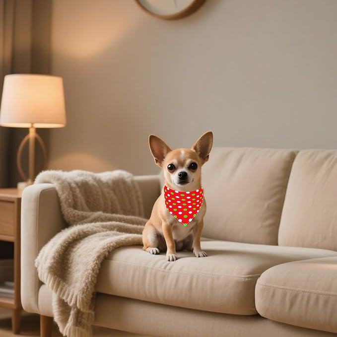 30 Pcs Polka Dot Dog Bandanas for Small Dogs Stitch Dog Bandana Bulk Reversible - Image 7