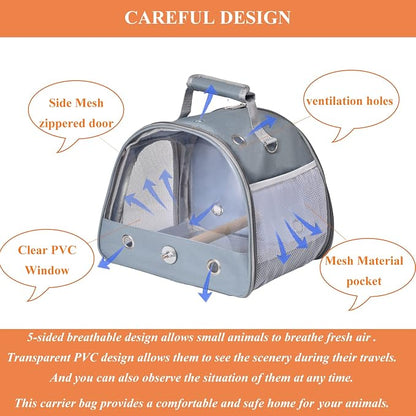 Bird Carrier Travel Cage with Stand, Small Bird Travel Carrier - Image 5