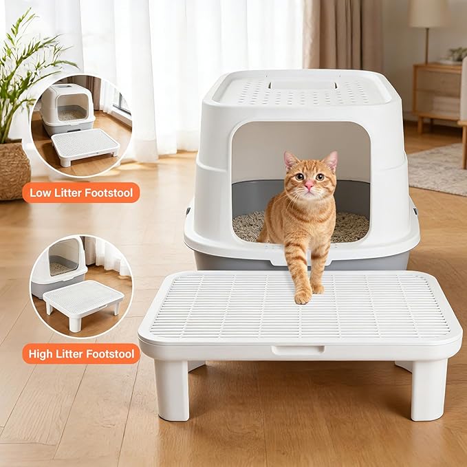 Adjustable Cat Step Ramp, Double Layer Litter Box Step - Image 7