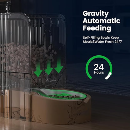 Gardner Pet Gravity Automatic 2-in-1 Pet Feeder, 0.8 Gallons*2 Cat Feeder and - Image 3