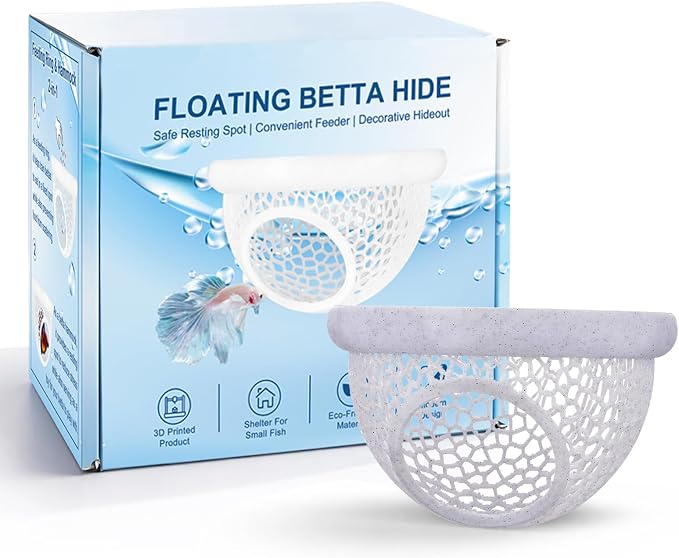 Floating Betta Hide & Shrimp Cave – 3D Printed Aquarium Hammock - Image 2