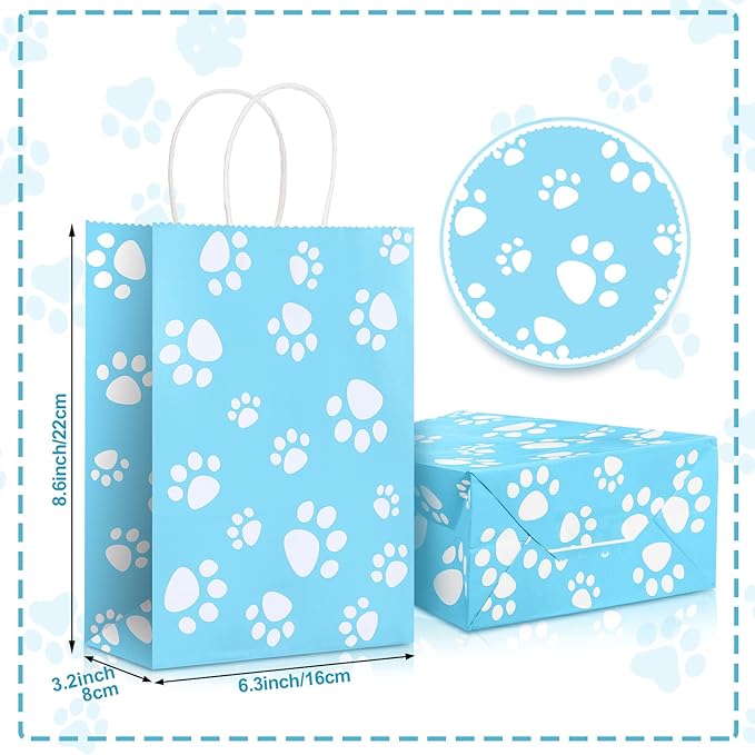 Blulu 20 Pcs Puppy Dog Paw Gift Bags - Image 2