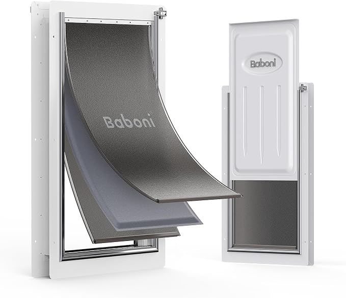 Baboni 3-Flaps Pet Door for Interior and Exterior Doors, Steel Frame and - Image 8