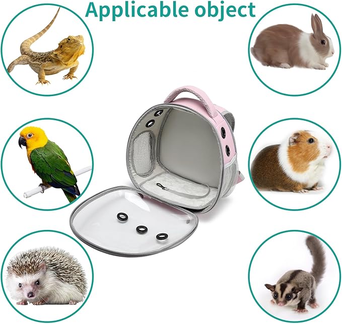 Portable Travel pet Backpack Carrier Hamster Bag Guinea Pig Bird Small Dog cat - Image 2