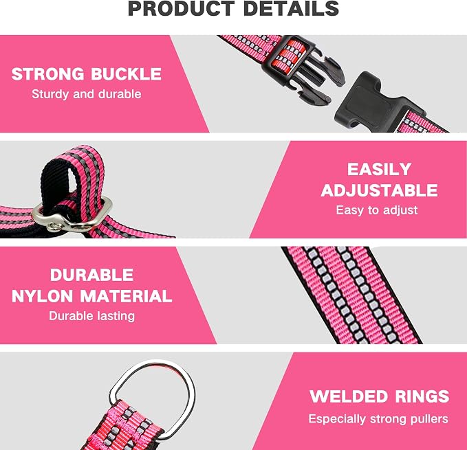 Hikiko Martingale Dog Collars Reflective Nylon Dog Collar - Image 3