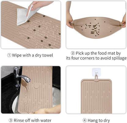 Ptlom Pet Placemat for Dog and Cat, Anti-Slip Waterproof Dogs Feeding Mat - Image 6