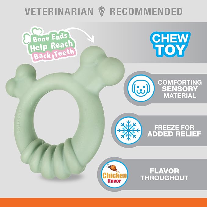 Nylabone Sensory Material Soothing Puppy Chew Toy Ring, Toys - Image 2