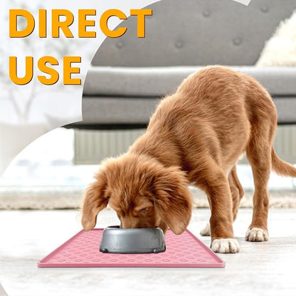 Ptlom Pet Placemat for Dog and Cat, Waterproof Non-Slip Silicone Feeding Bowl - Image 3