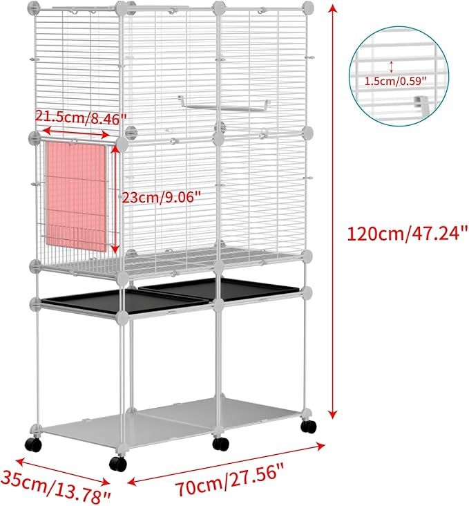 Standing Large Bird Cage, Parakeet Cage - Image 6