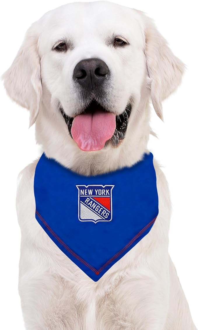 Pets First NHL New York Rangers TIE Bandana, Size Small/Medium. Dog Bandana - Image 3