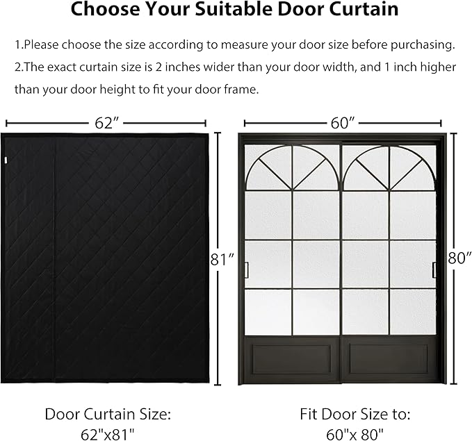 Reversible Wide Magnetic Thermal Insulated Door Curtain - Image 8