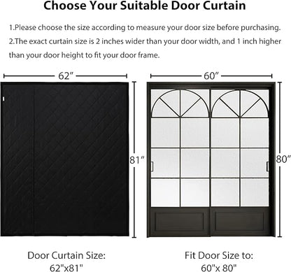 Reversible Wide Magnetic Thermal Insulated Door Curtain - Image 8
