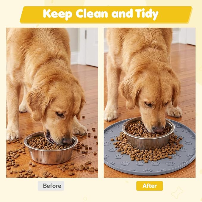 Silicone Pet Food Mat, Dog Dish Mat, Dog Cat Food Mats Small, Silicone Mats - Image 6