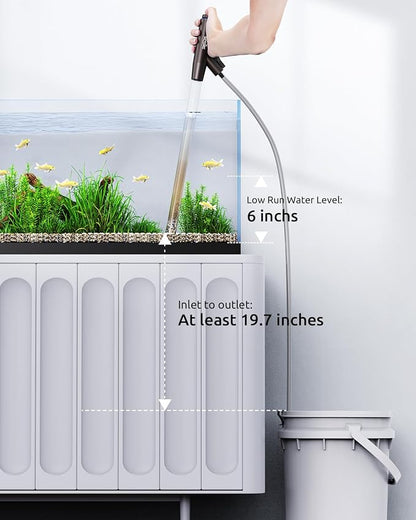 SEAOURA Aquarium Vacuum Gravel Cleaner Adjustable, Aquariums Siphon Fish Tank - Image 7