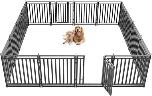 Dog Fence Outdoor for Yard Indoor Dog Playpen 32" Height 16 Panels Portable Dog by Petorldog
