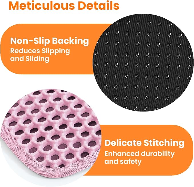 Small Cat Litter Mat, 20x14’’ Double Layer Honeycomb Cat Litter Box Mat - Image 8