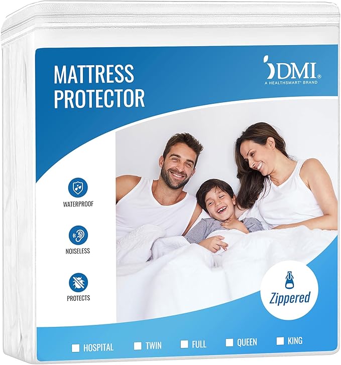 DMI Waterproof Mattress Protector and Mattress Cover, Encased Zippered Fit by DMI