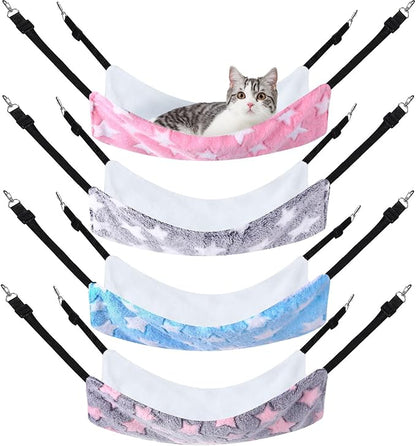 Geelin 4 Pcs Cat Hammock for Cage Hanging Soft Pet Hammock Bed by Geelin