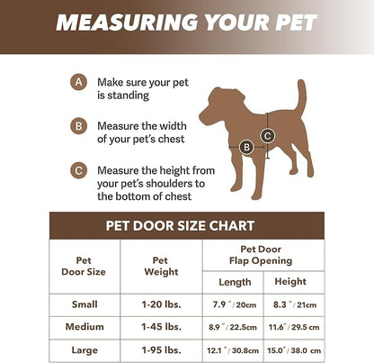 Pet Flap Door 2 Ways Locking Dog Wall Entry Pet Door - Image 3