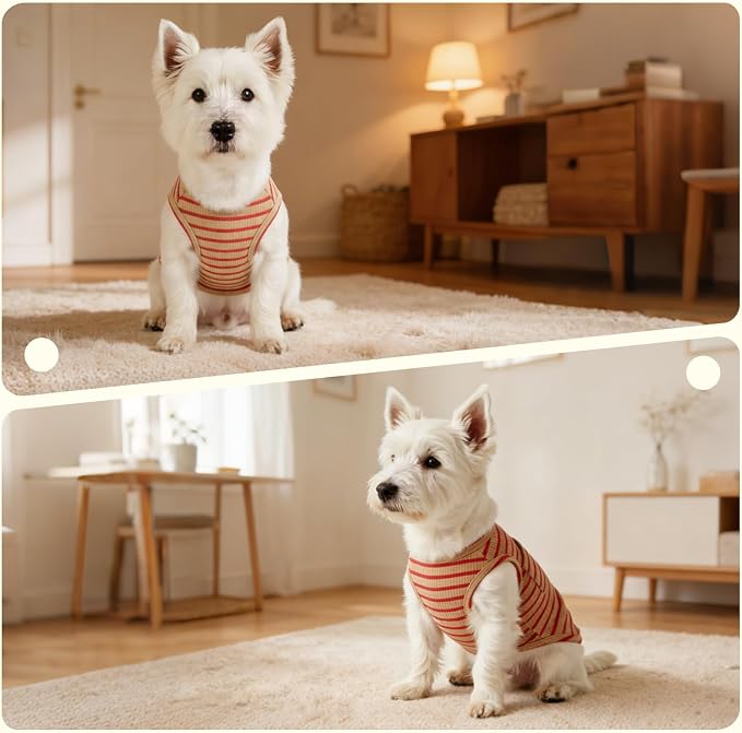 Dog Clothes, Stripe Dogs Shirts - Image 8