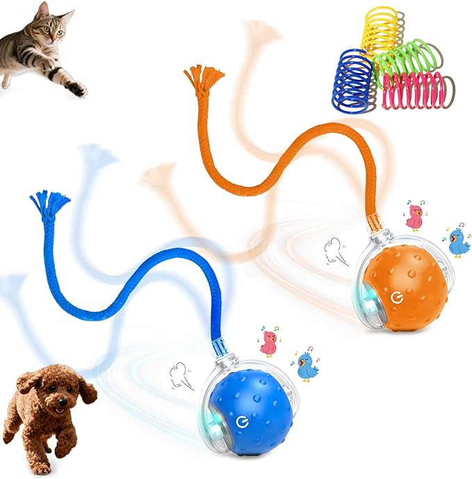 2-Pack Interactive Cat Toys Ball by Petayouj