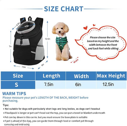 SMONT Dog Backpack Carrier Pet Lightweight Dog Carrier Backpack Small Dog Front - Image 4