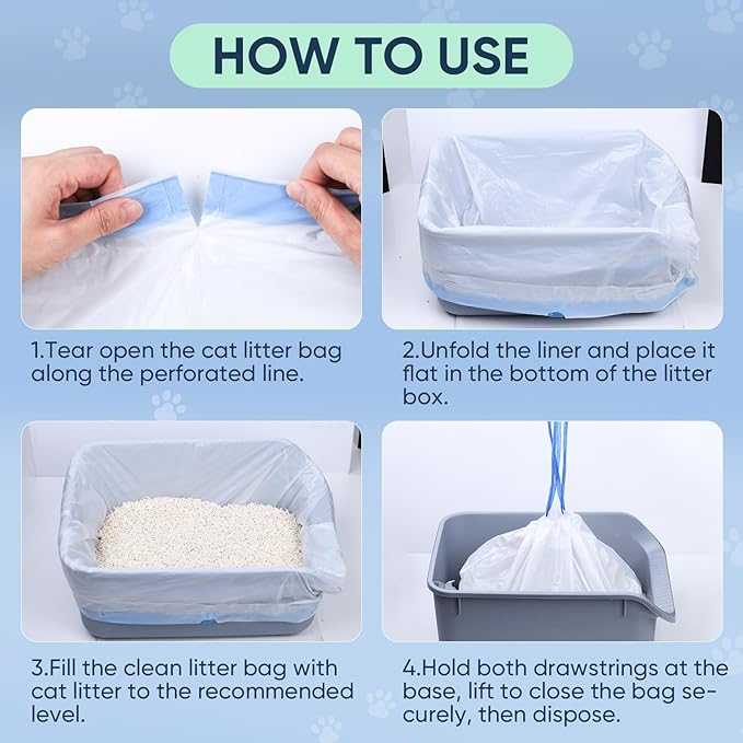 160 Count Cat Litter Box Liners Compatible - Image 6