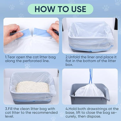 160 Count Cat Litter Box Liners Compatible - Image 6