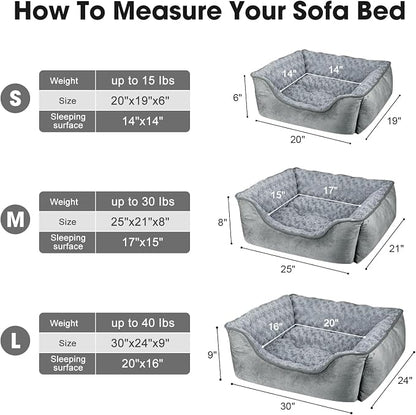 JOEJOY Rectangle Dog Bed for Large Medium Small Dogs - Image 4