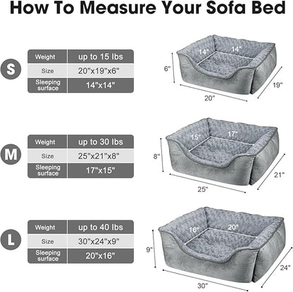 JOEJOY Rectangle Dog Bed for Large Medium Small Dogs - Image 4