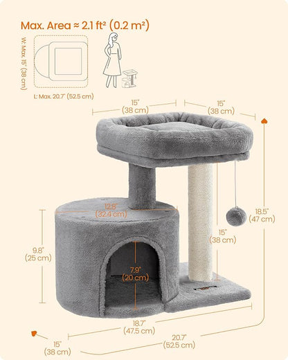 Feandrea Cat Tree, Small Cat Tower - Image 5