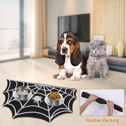 Halloween Pet Mat for Food and Water, Pet Feeding Mat for Dog Cat Bowl - Image 4