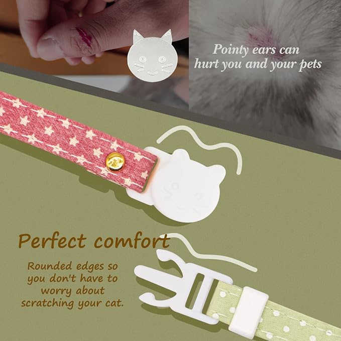 2 Pack Cotton Breakaway Cat Collar - Image 8
