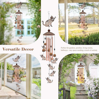 Cat Wind Chimes for Outside, Decoration for Outdoor - Image 5