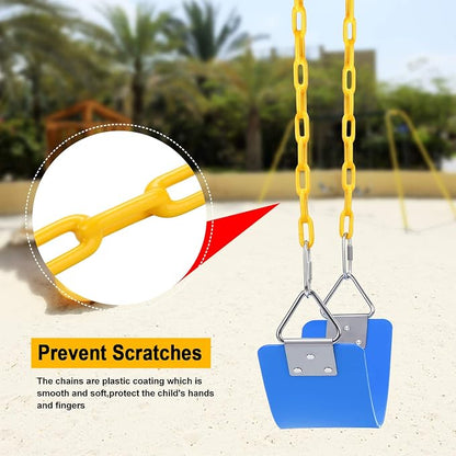 AGPTEK Swing Set, Seat with 66 Inch Anti-Rust Chains Thermoplastic Coated - Image 4