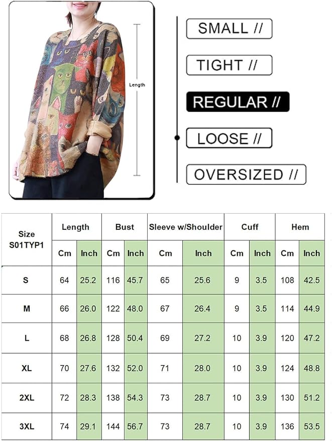 YESNO Women Christmas Sweater Graphic Printed Oversized Pullover Sweaters - Image 5