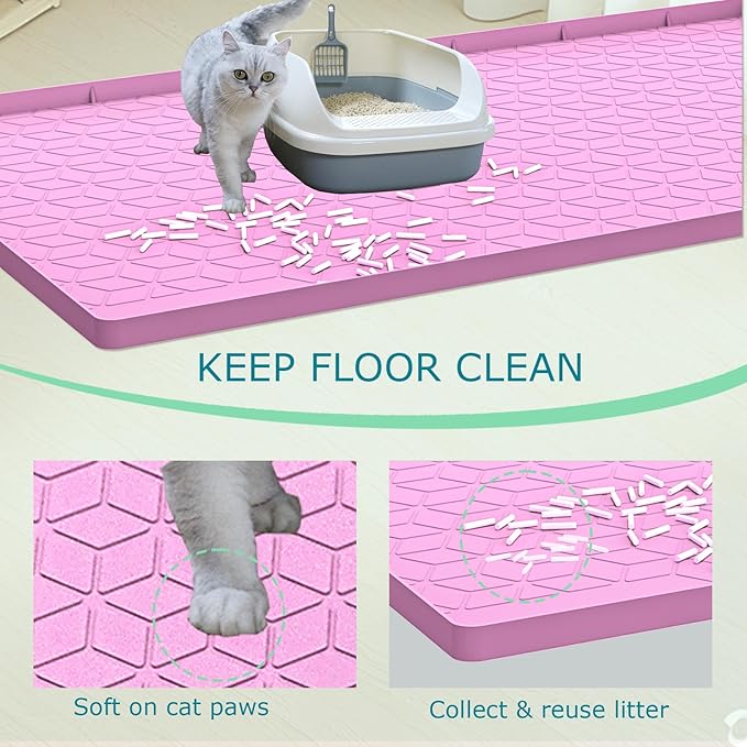 Cat Litter Mat, Silicone Large Cat Mat - Image 2