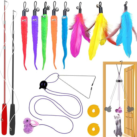 ZPH Cat Toys Interactive for Indoor Cats, Interactive Feather Toy for Teaser by PetsToys