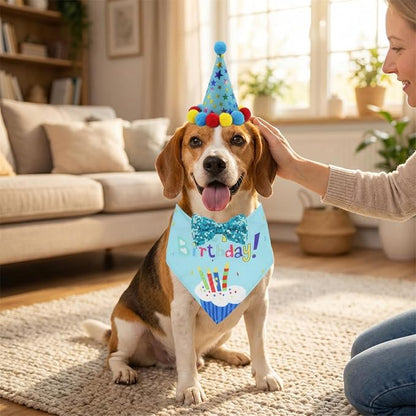 Pet Birthday Party Set with Hat and Bandana - Image 7