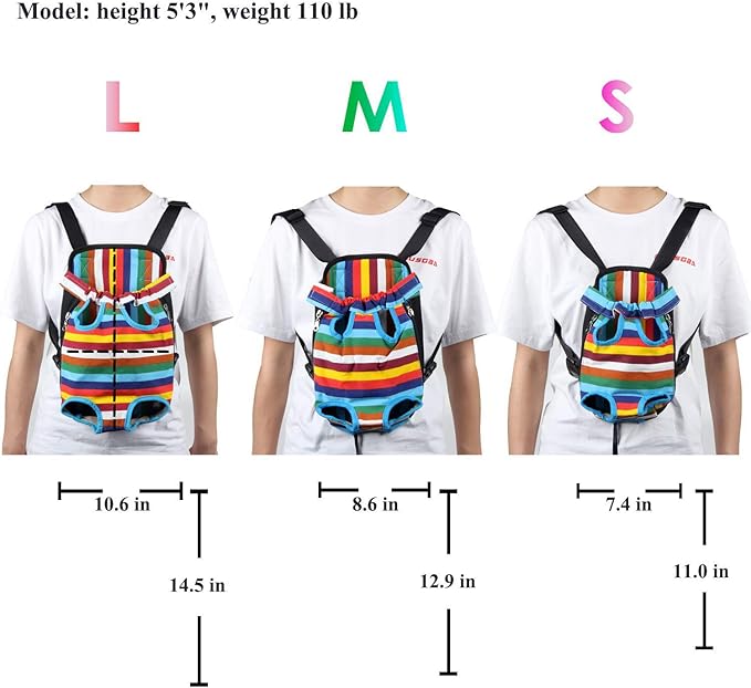 Dog Carrier Legs Out Front Pet Carrier Backpack Adjustable Puppy Cat Small Bag - Image 5