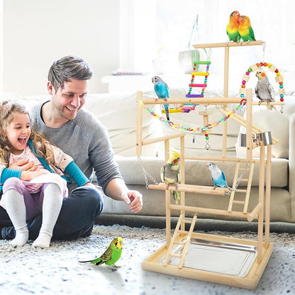 Bird Playground, Playstand for Parrot Cage Accessories - Image 2