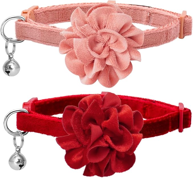 azuza 2 Pack Cat Collar Floral by azuza