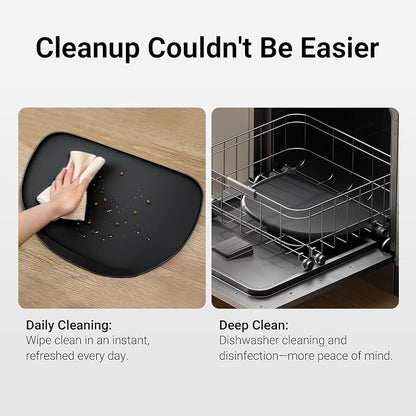 DownyPaws Cat Food Mats for Floors Waterproof, BPA Free Silicone Pet Feeding Mat - Image 9