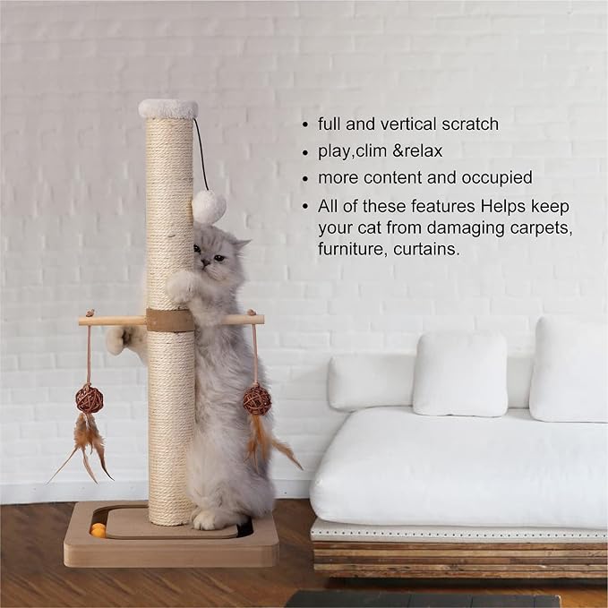 PEEKAB Cat Scratching Post Sisal Scratch Posts - Image 4