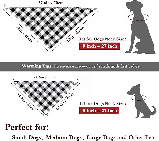Christmas Plaid Dog Bandana - Image 3