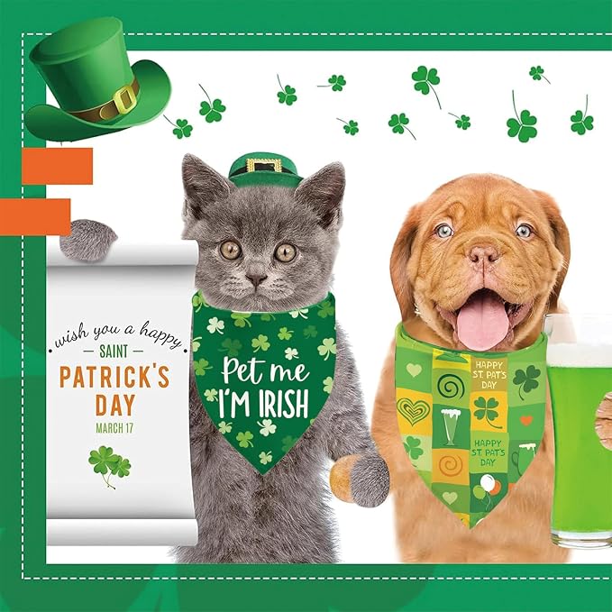 St Patricks Day Dog Bandanas - Image 2