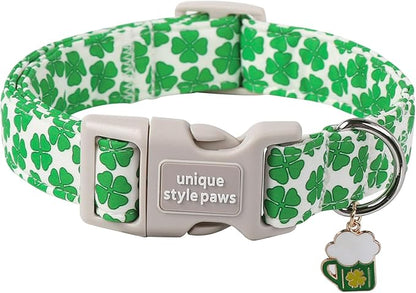 Unique style paws St. Patrick's Dog Collar Plastic Buckle Puppy Collar by Uniquestylepaws