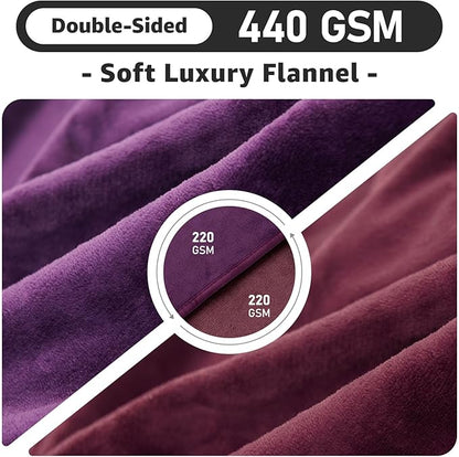LOOBANI Waterproof Blanket for Bed: Reversible Soft Flannel King Size Bed - Image 3